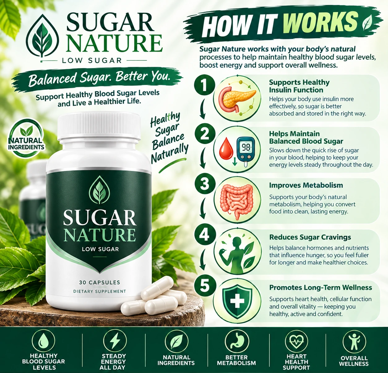Sugar Nature daily blood sugar supplement